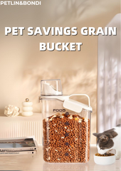 Pet Sealed Food Storage Bucket With Scale, Moisture Proof Pet Food Storage Container With Measuring Cup And Handle Design, Easy Feeding Container For Dog Cat Dry Food