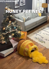 Cat Nest Honey Pot Shape Cat Sofa Bed Cute And Comfortable Pet Cat House Thickened Plush Cat Bed