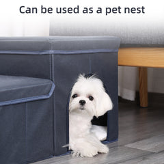 Dog Stairs Steps For Small Dogs, Pet Climbing Ladder, Folding Storage Dog Stairs For High Beds Couch Sofa