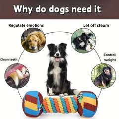 Chewzlors Dog Chew Toy: Candy-Shape, Durable Polyester, Suitable for All Breeds and Sizes